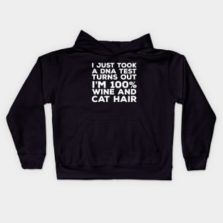 DNA Test Wine and Cat Hair Kids Hoodie